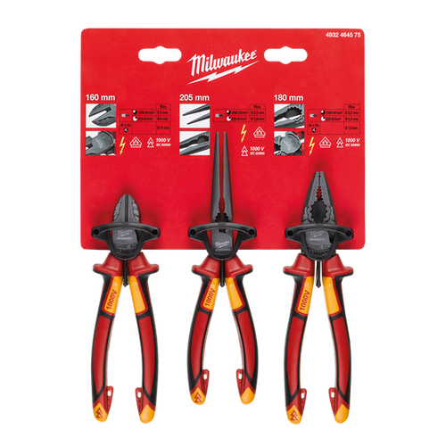 Milwaukee Vde Pliers - 3pc Set